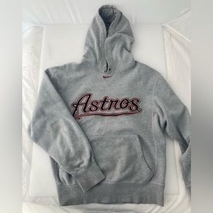 Astros nike center swoosh hoodie